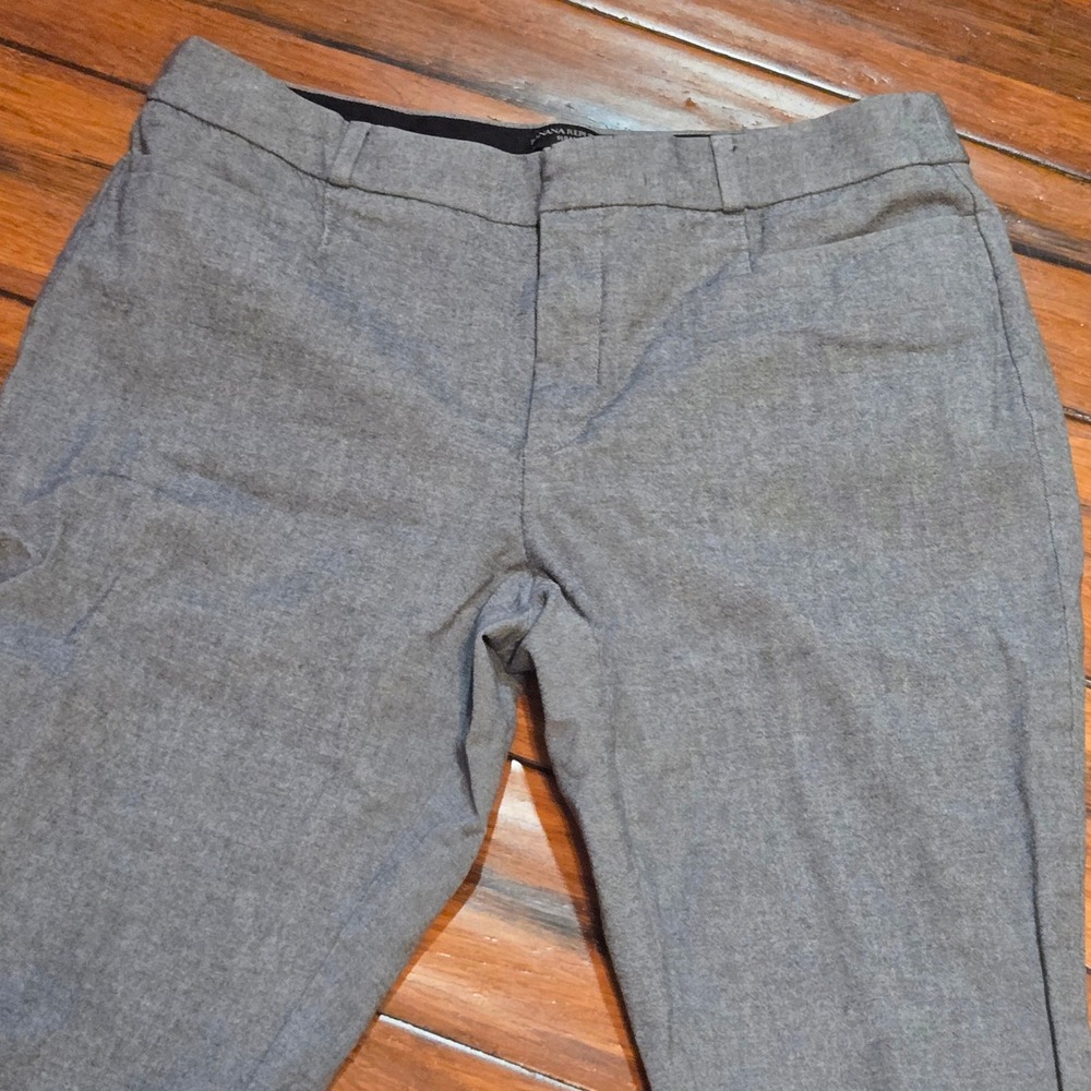 Banana Republic Sloan Dress Pants Womens 12 Grey Slim Fit Ankle Trousers Stretch